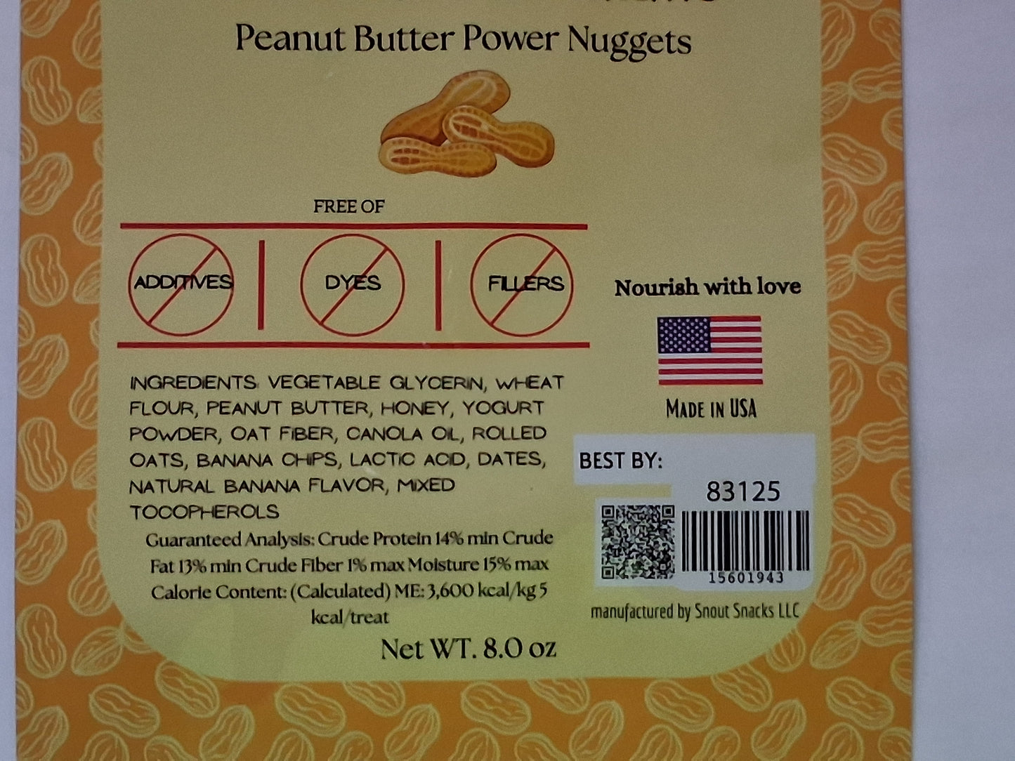 Peanut Butter Power Nuggets – Crunchy Dog Treats (8 oz