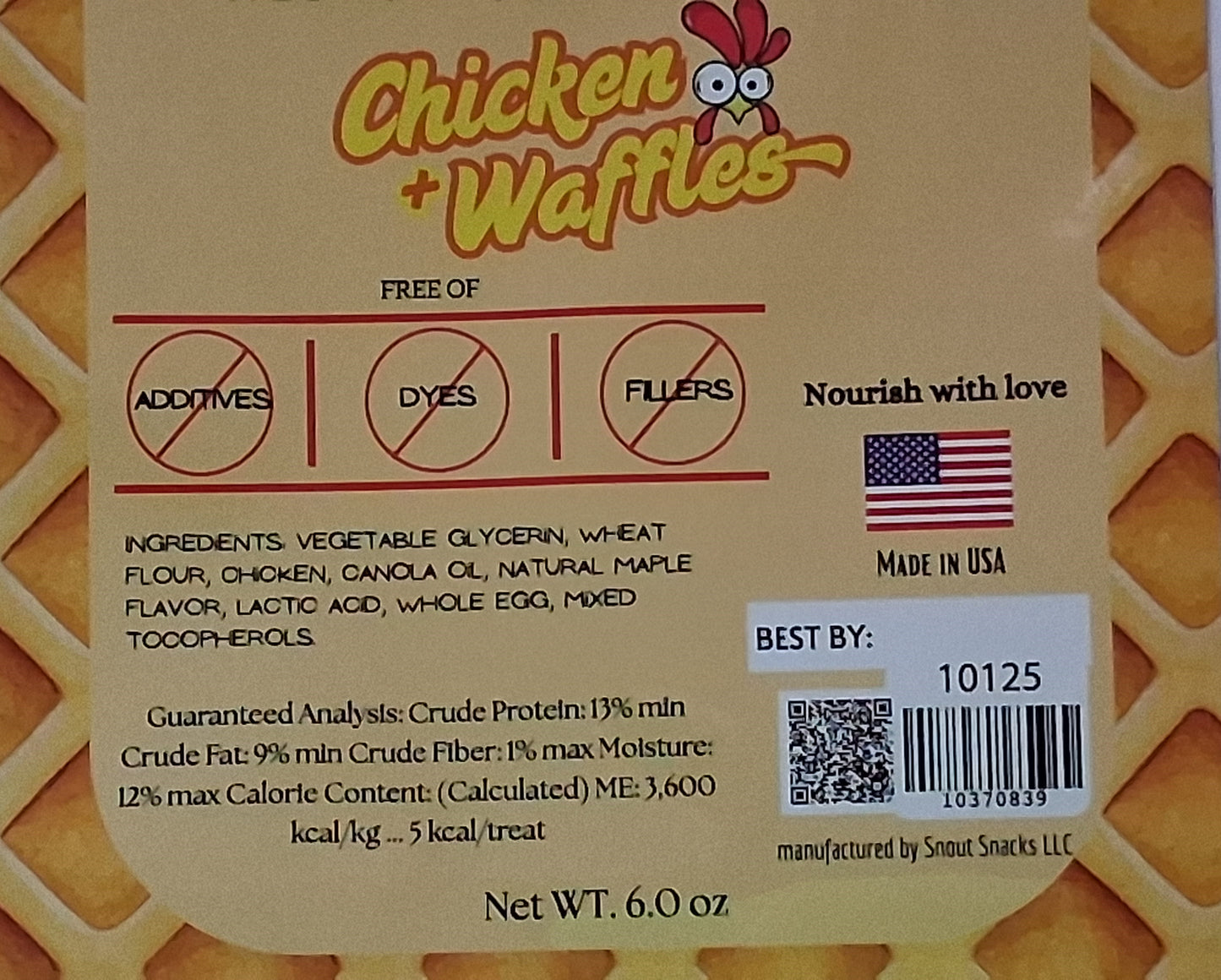 Chicken & Waffles Dog Treats (6 oz)