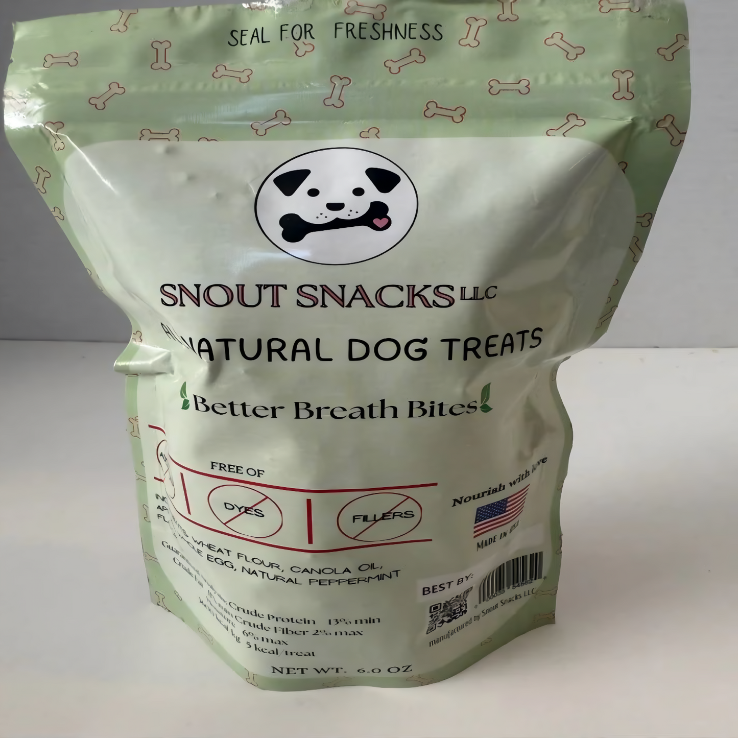Better Breath Bites – Crunchy Dog Treats (6 oz)