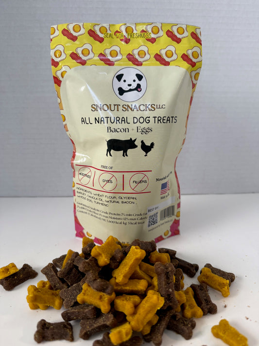 Bacon + Eggs Dog Treats – Crunchy Biscuits (6 oz)