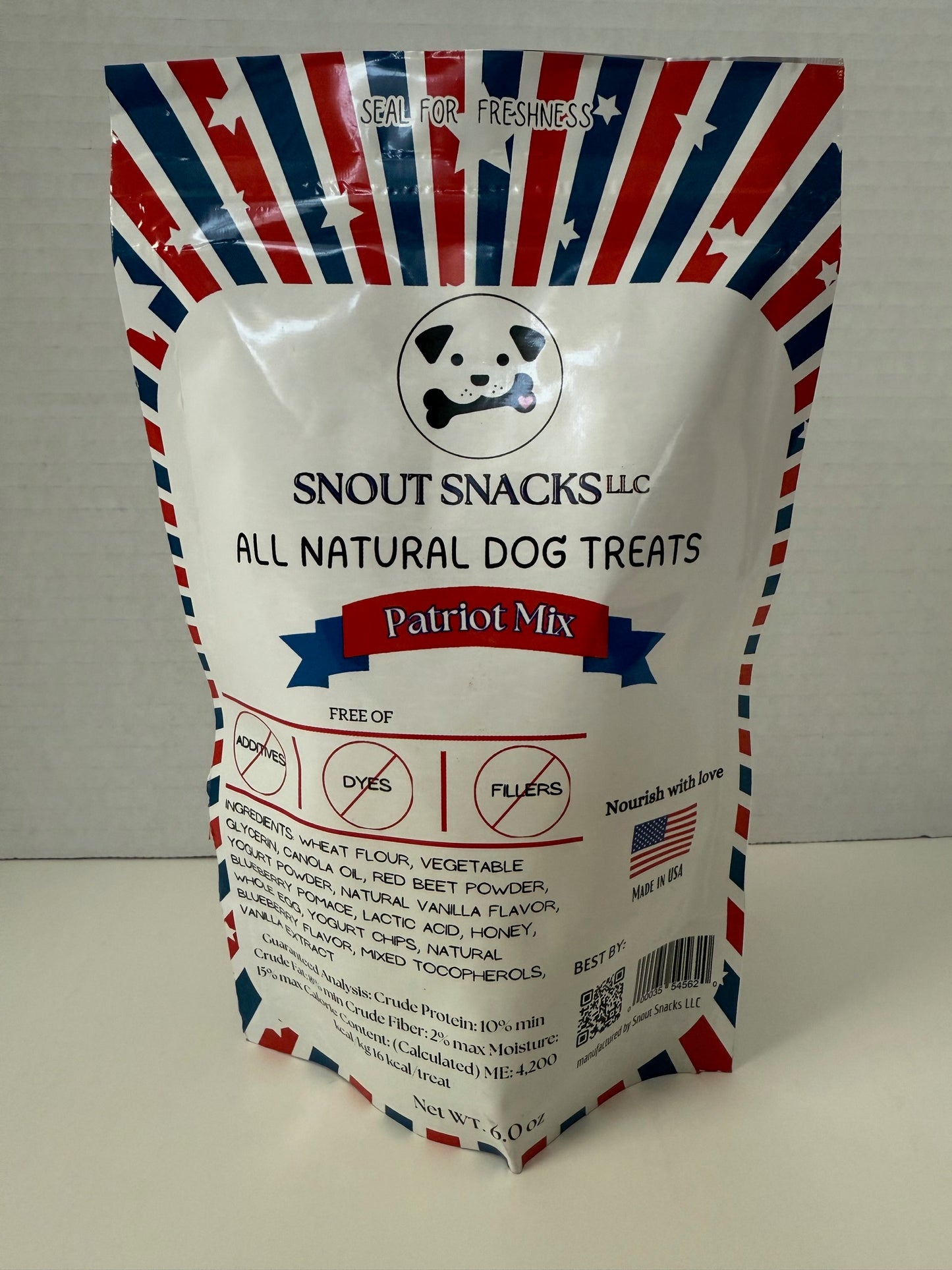 Patriot Mix Dog Treats – Crunchy Biscuits (6 oz)