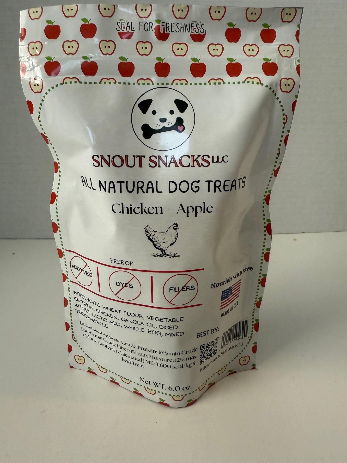 Chicken & Apple Dog Treats (6 oz)