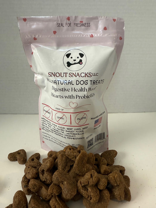 Beef Hearts with Probiotics – Dog Treats (6 oz)