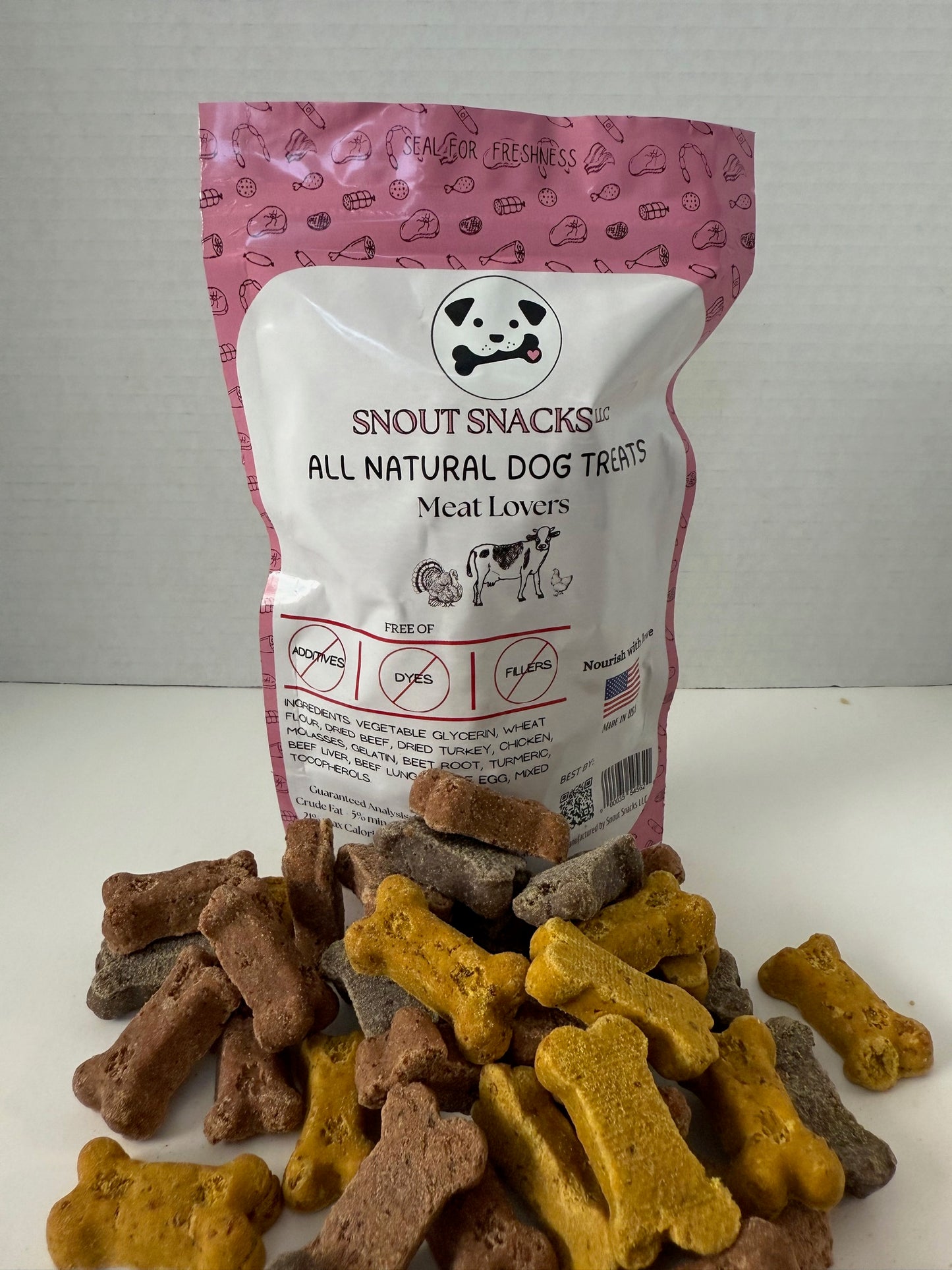 Meat Lovers Dog Treats – Chicken, Beef & Turkey Recipe (6 oz)