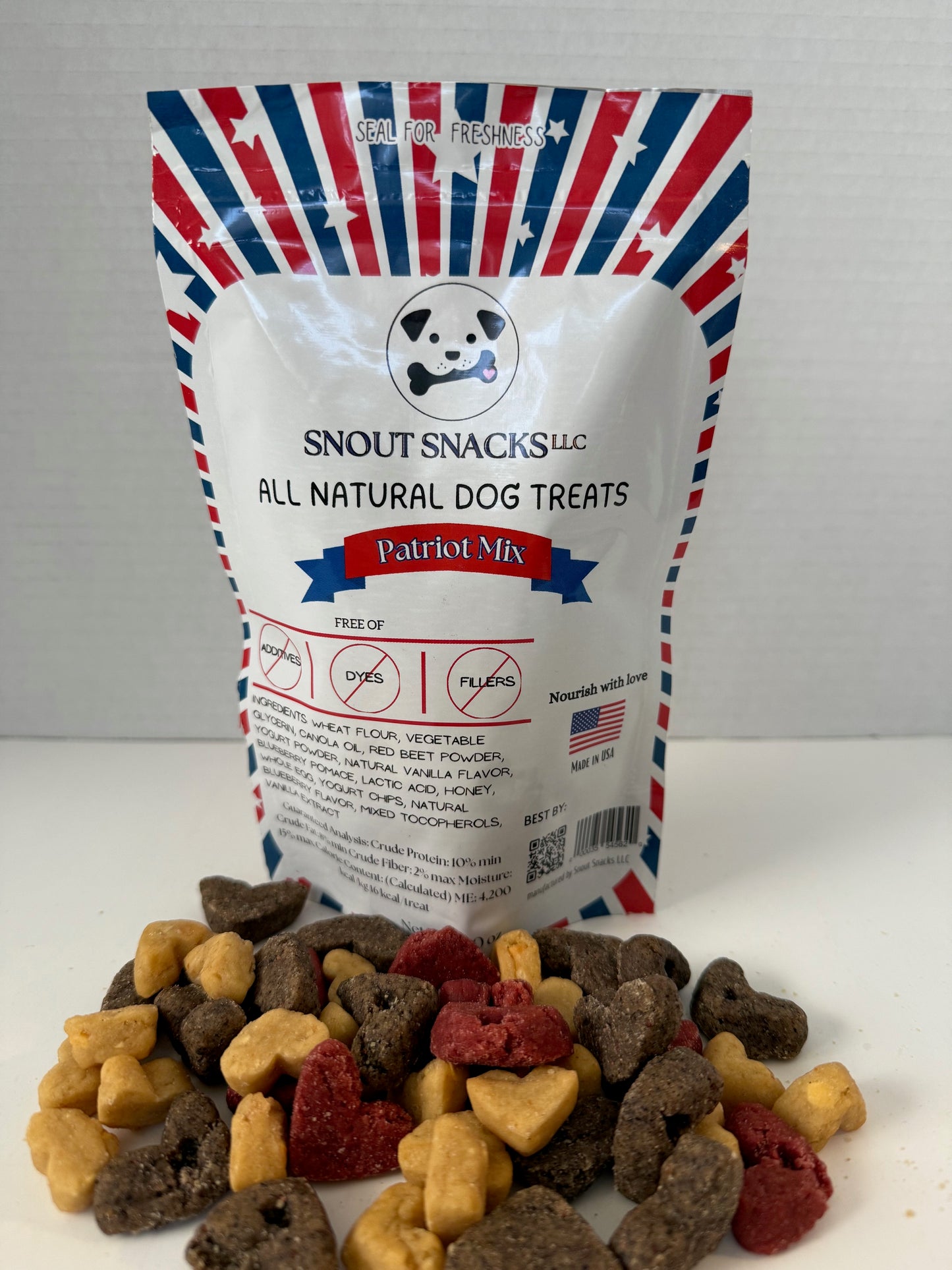 Patriot Mix Dog Treats – Crunchy Biscuits (6 oz)